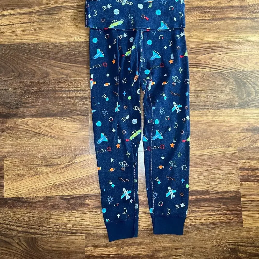 Hanna Andersson Moon & Back Space Rocket Pajama Set Organic Cotton 5T